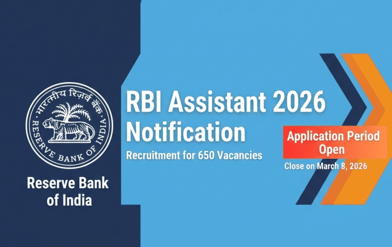 RBI Assistant Notification 2026 | RBI Assistant Recruitment 2026